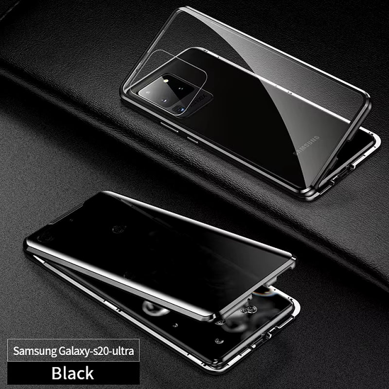 For  Galaxy S23FE A53 A34 A54 A52 S24 S23 S22 S21 plus Note 20 Ultra S20FE 360 ​​Degree Privacy Protection Magnetic Case