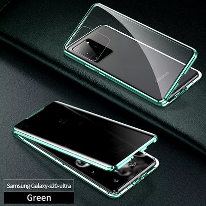 For  Galaxy S23FE A53 A34 A54 A52 S24 S23 S22 S21 plus Note 20 Ultra S20FE 360 ​​Degree Privacy Protection Magnetic Case