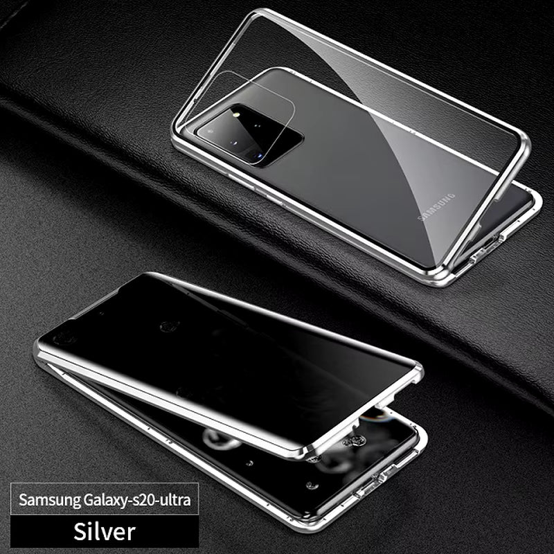 For  Galaxy S23FE A53 A34 A54 A52 S24 S23 S22 S21 plus Note 20 Ultra S20FE 360 ​​Degree Privacy Protection Magnetic Case